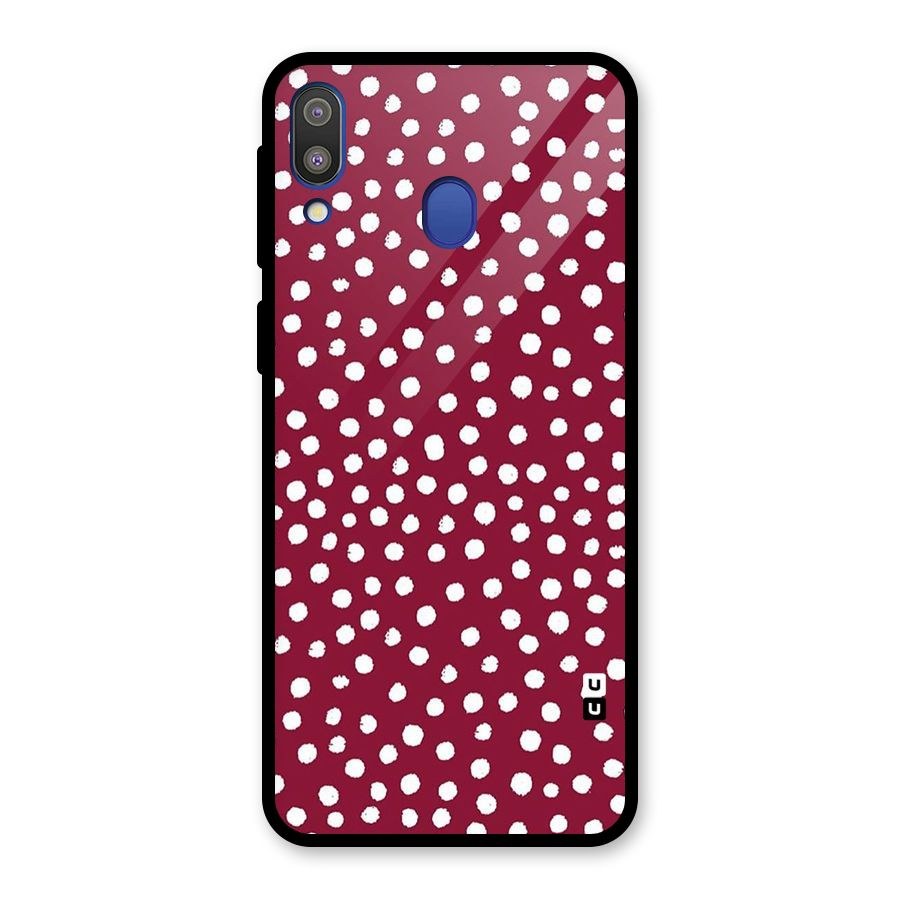 Best Dots Pattern Glass Back Case for Galaxy M20