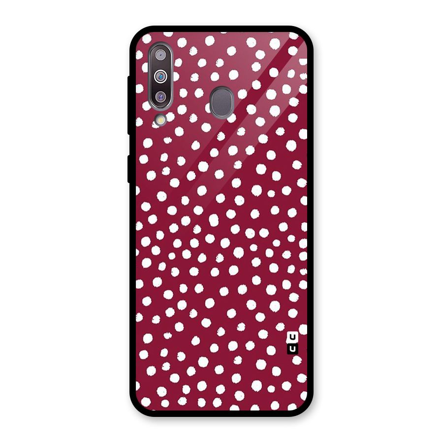 Best Dots Pattern Glass Back Case for Galaxy M30