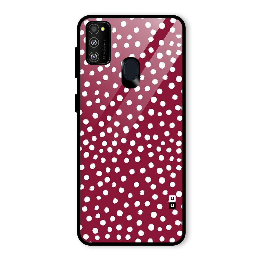 Best Dots Pattern Glass Back Case for Galaxy M30s