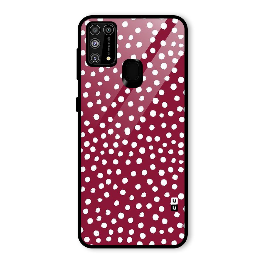Best Dots Pattern Glass Back Case for Galaxy M31