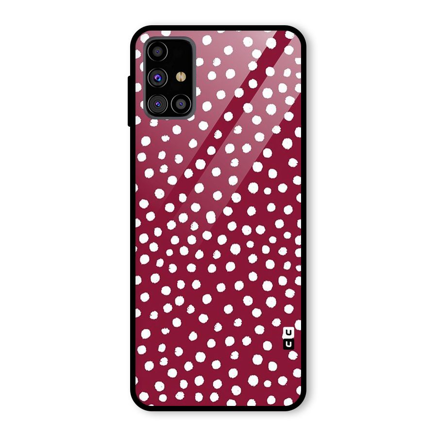 Best Dots Pattern Glass Back Case for Galaxy M31s