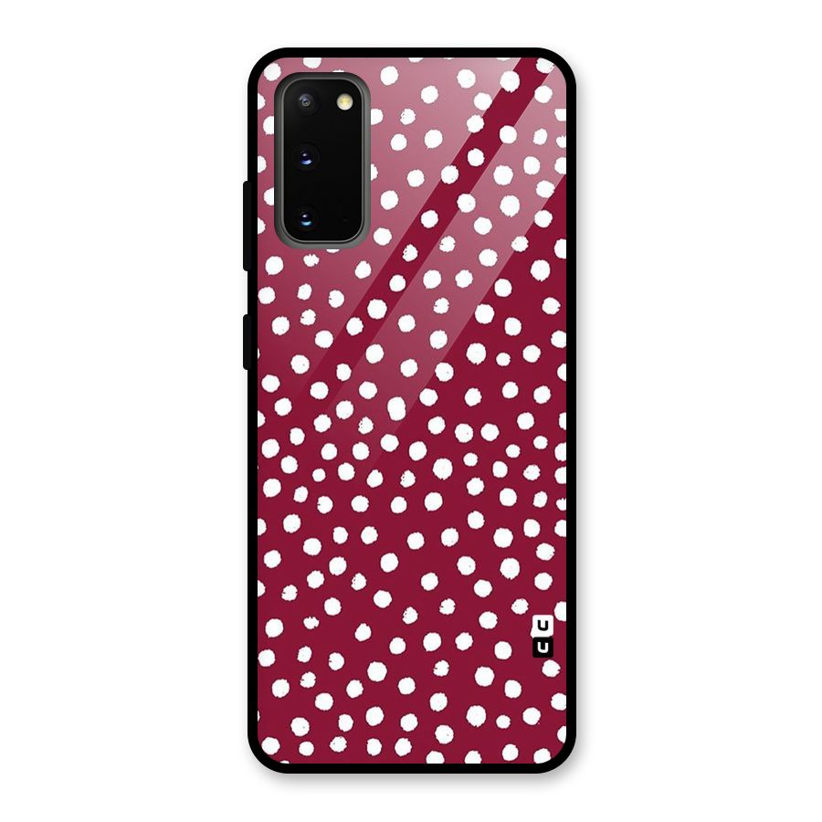 Best Dots Pattern Glass Back Case for Galaxy S20