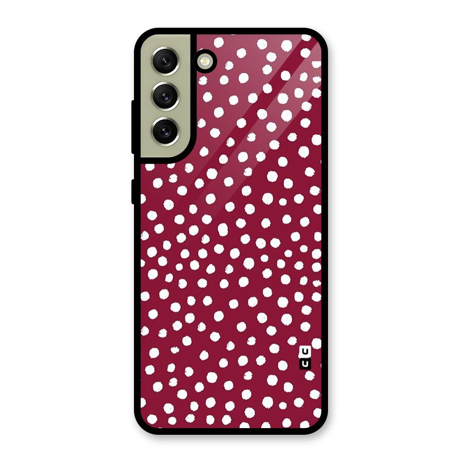 Best Dots Pattern Glass Back Case for Galaxy S21 FE 5G
