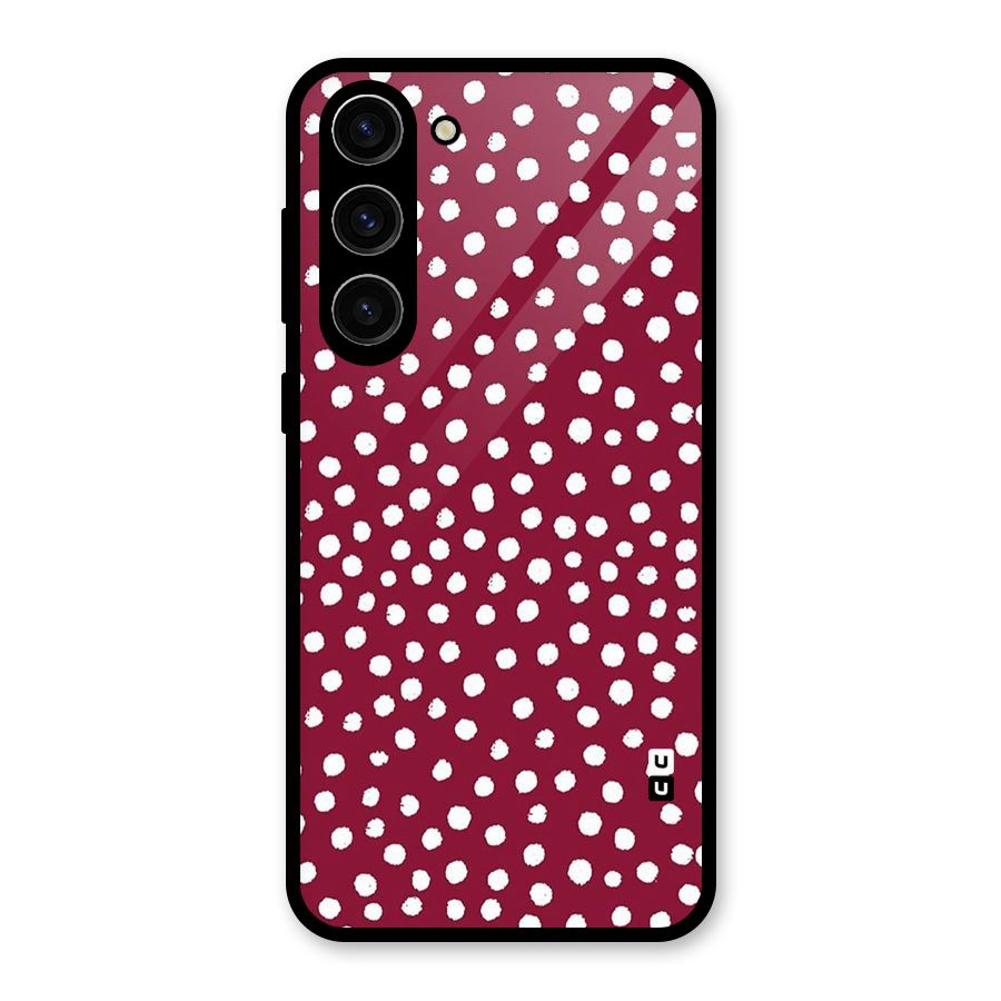 Best Dots Pattern Glass Back Case for Galaxy S23 Plus