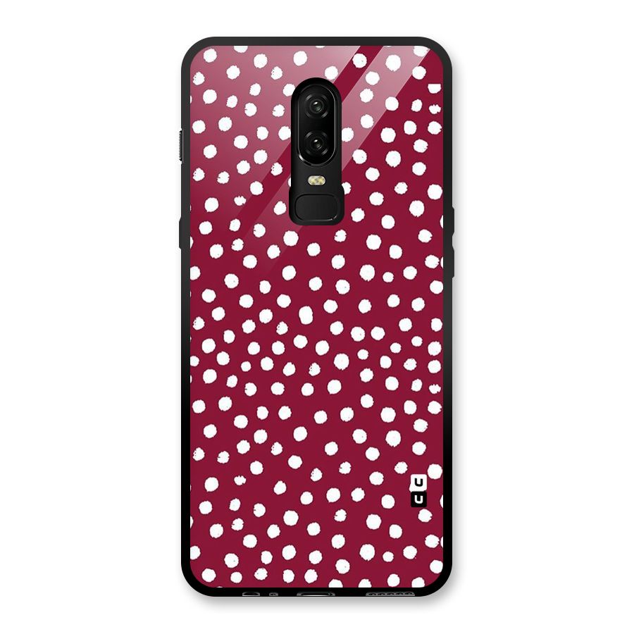 Best Dots Pattern Glass Back Case for OnePlus 6