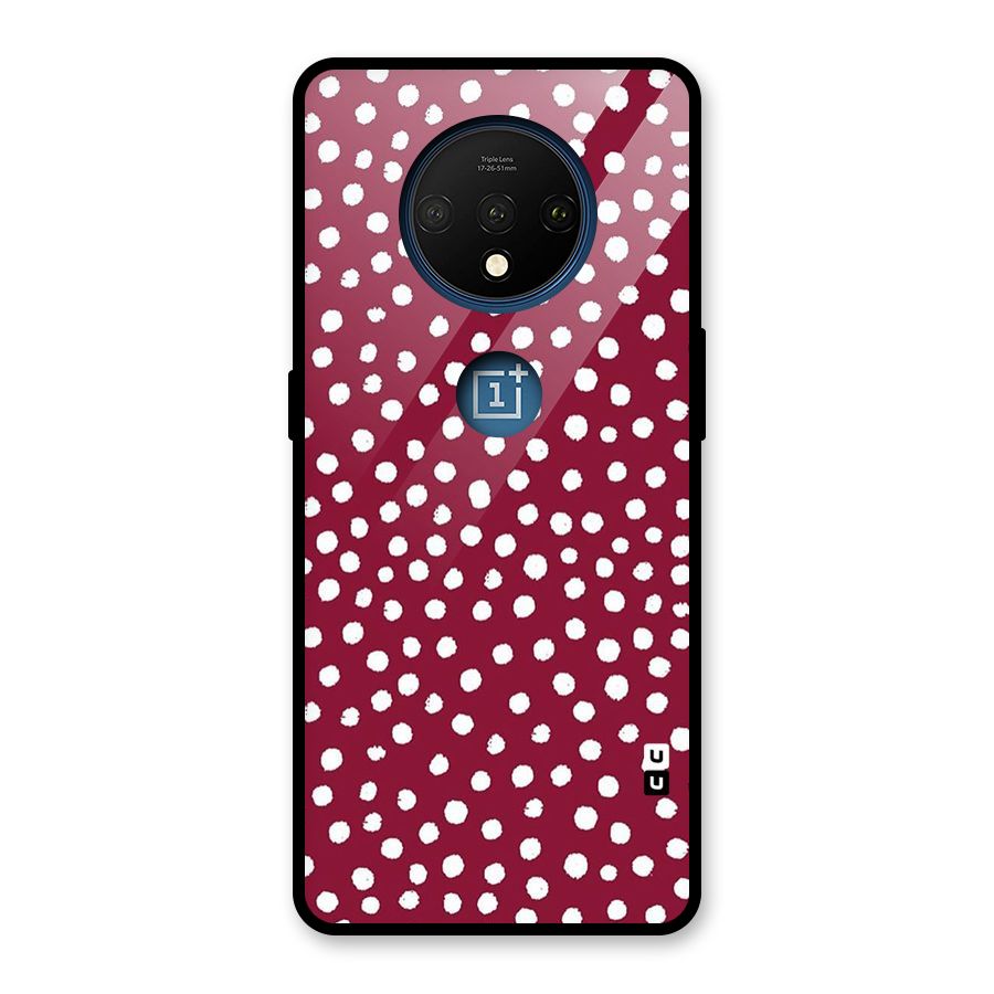 Best Dots Pattern Glass Back Case for OnePlus 7T