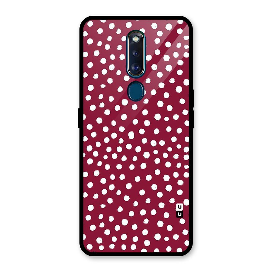 Best Dots Pattern Glass Back Case for Oppo F11 Pro