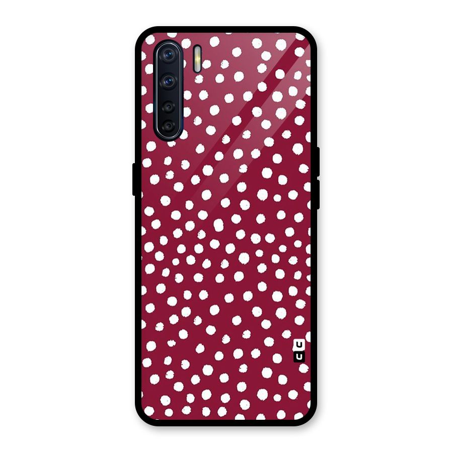 Best Dots Pattern Glass Back Case for Oppo F15