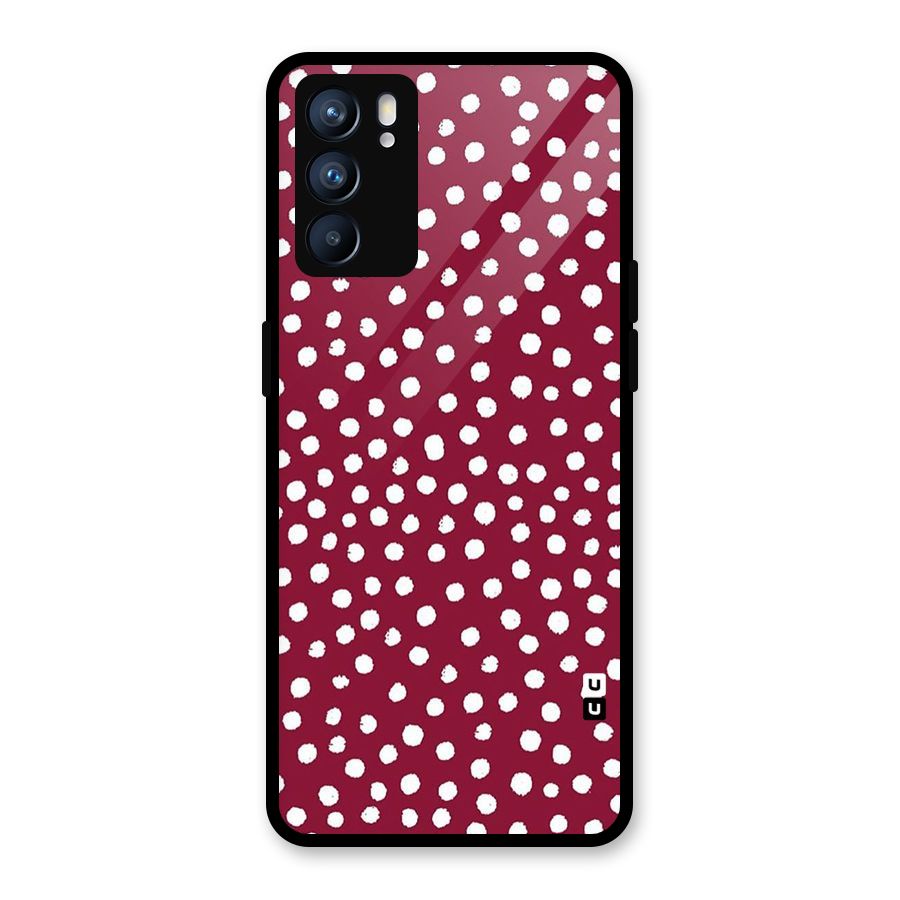 Best Dots Pattern Glass Back Case for Oppo Reno6 5G