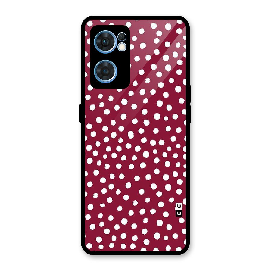 Best Dots Pattern Glass Back Case for Oppo Reno7 5G