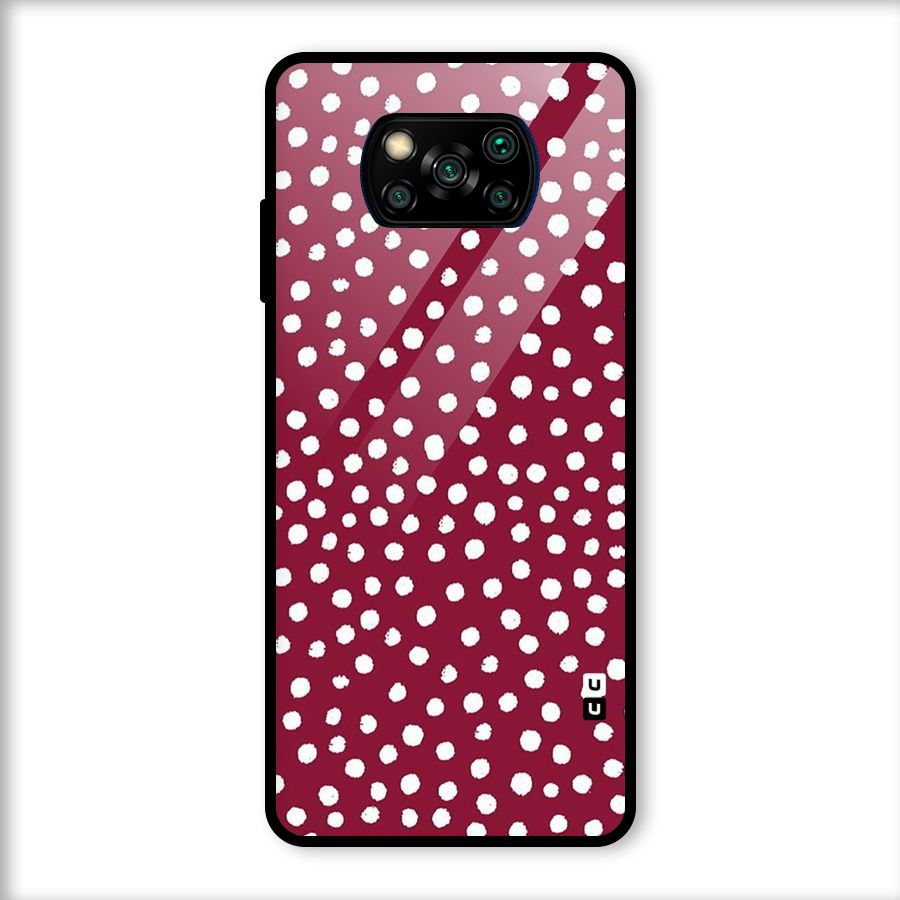 Best Dots Pattern Glass Back Case for Poco X3