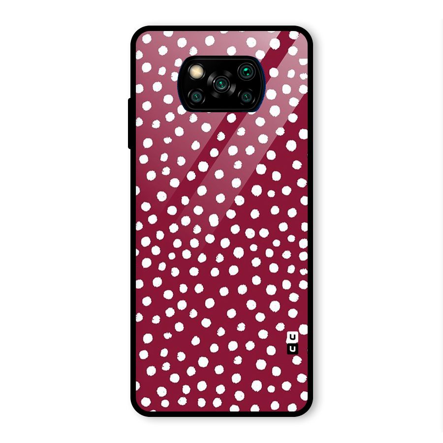 Best Dots Pattern Glass Back Case for Poco X3 Pro