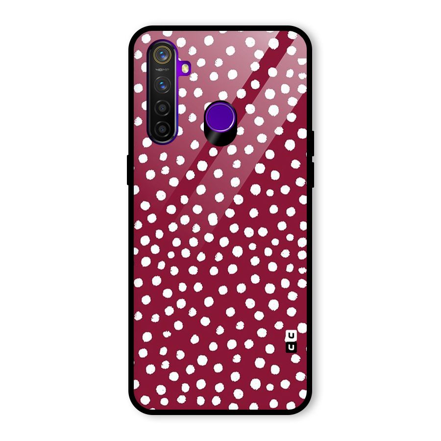 Best Dots Pattern Glass Back Case for Realme 5 Pro
