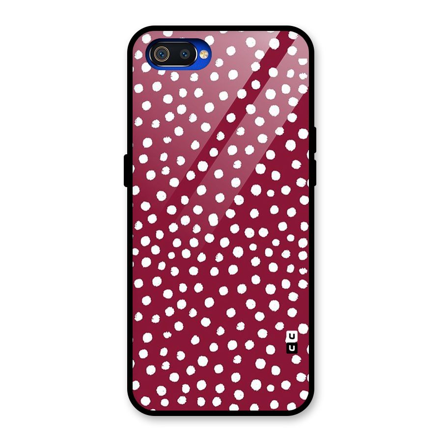 Best Dots Pattern Glass Back Case for Realme C2