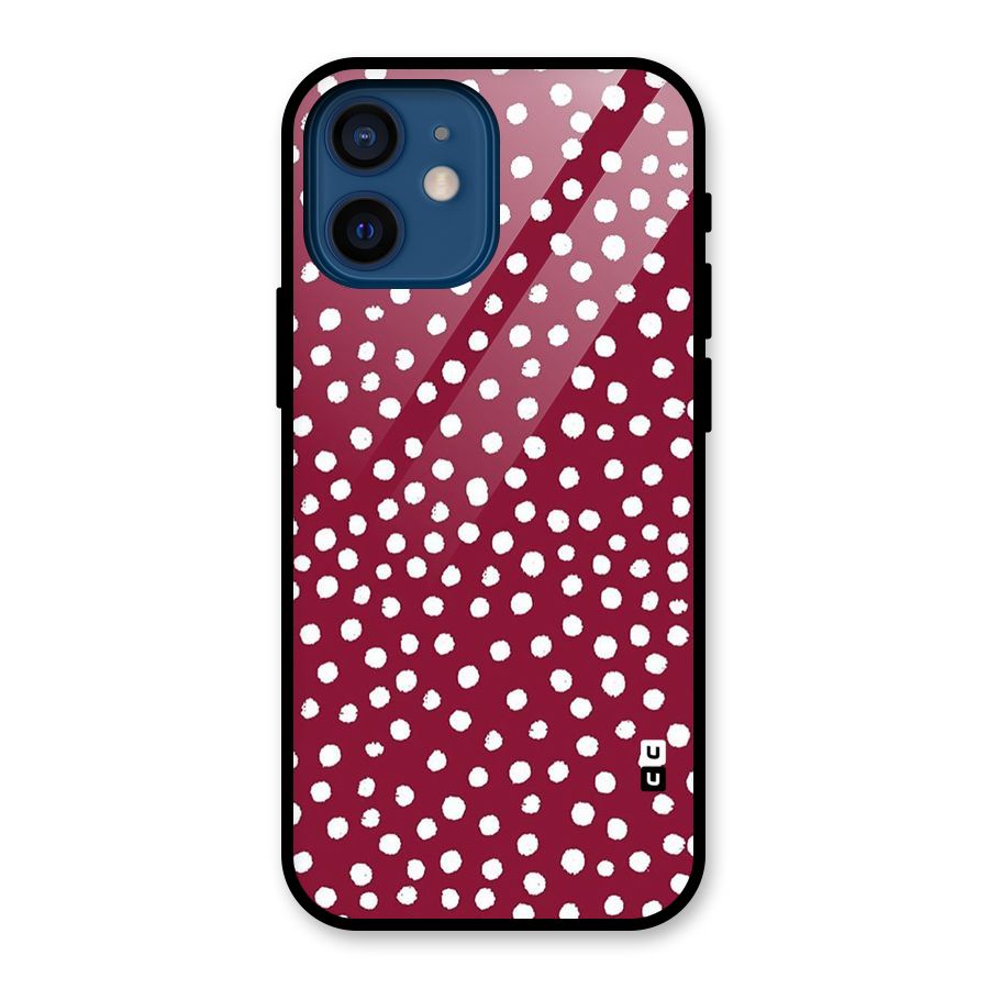 Best Dots Pattern Glass Back Case for iPhone 12 Mini