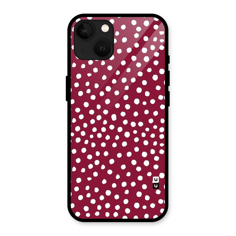 Best Dots Pattern Glass Back Case for iPhone 13
