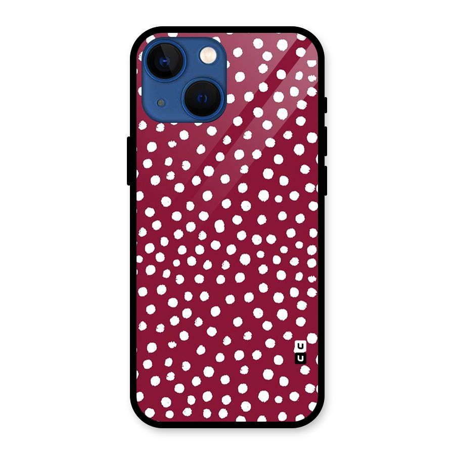 Best Dots Pattern Glass Back Case for iPhone 13 Mini