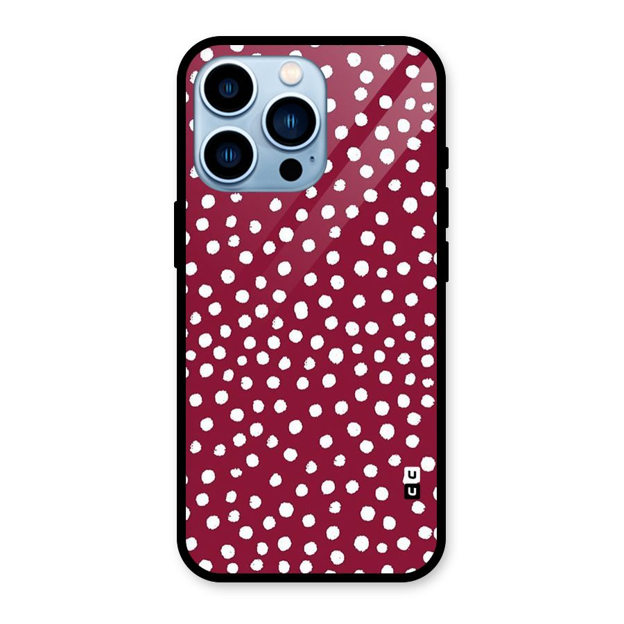 Best Dots Pattern Glass Back Case for iPhone 13 Pro