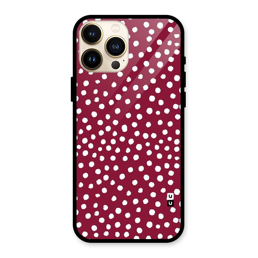 Best Dots Pattern Glass Back Case for iPhone 13 Pro Max