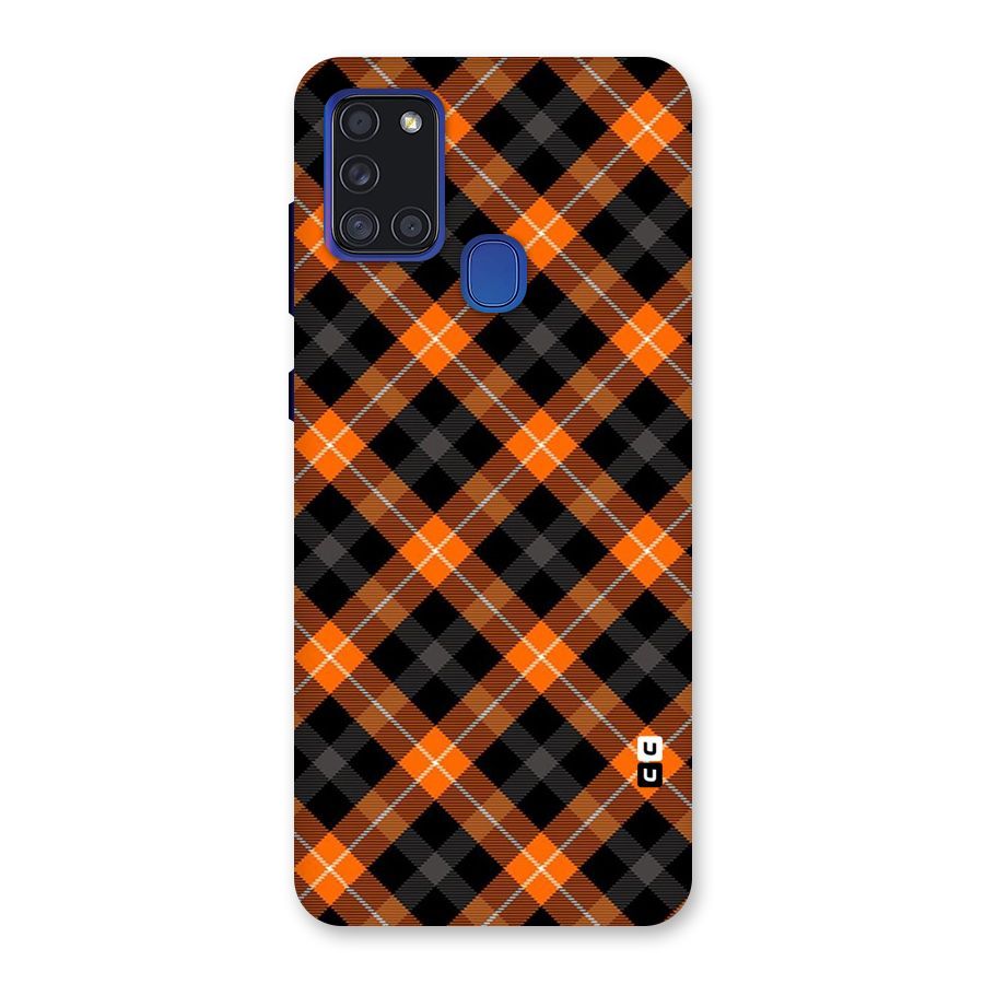 Best Textile Pattern Back Case for Galaxy A21s
