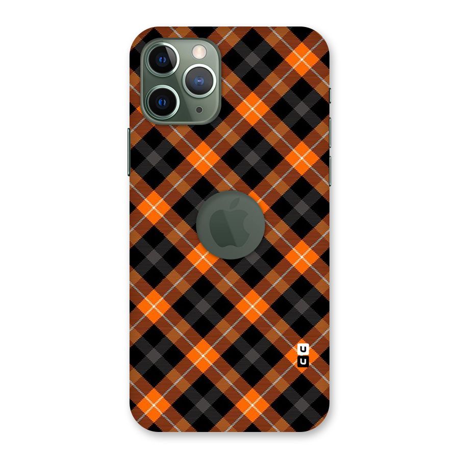 Best Textile Pattern Back Case for iPhone 11 Pro Logo  Cut