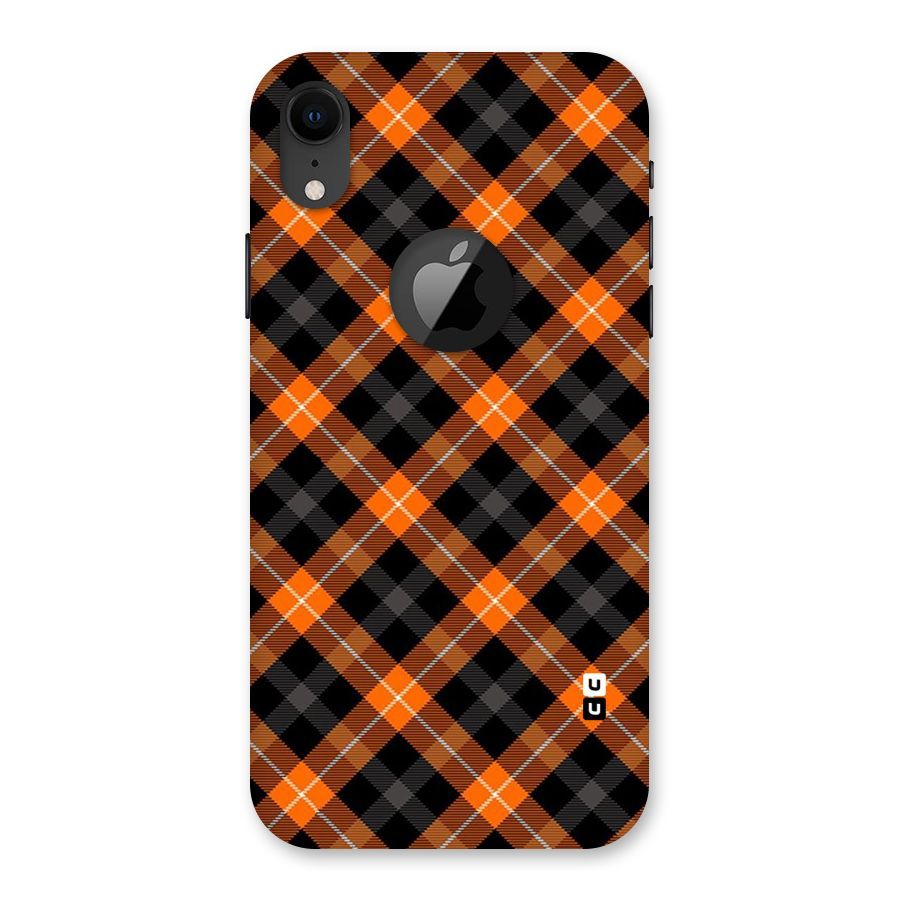 Best Textile Pattern Back Case for iPhone XR Logo Cut