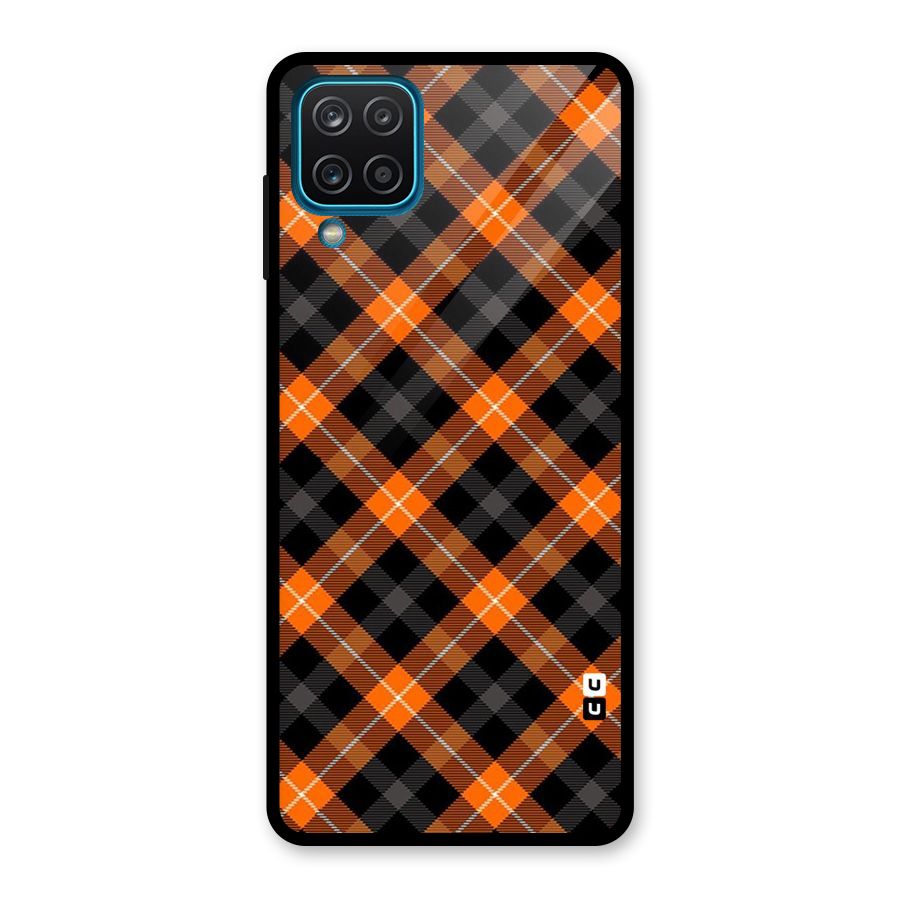 Best Textile Pattern Glass Back Case for Galaxy A12