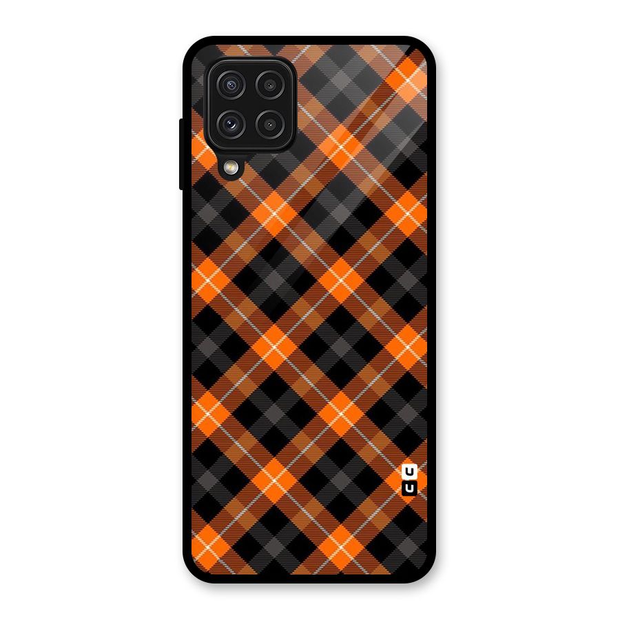 Best Textile Pattern Glass Back Case for Galaxy A22 4G
