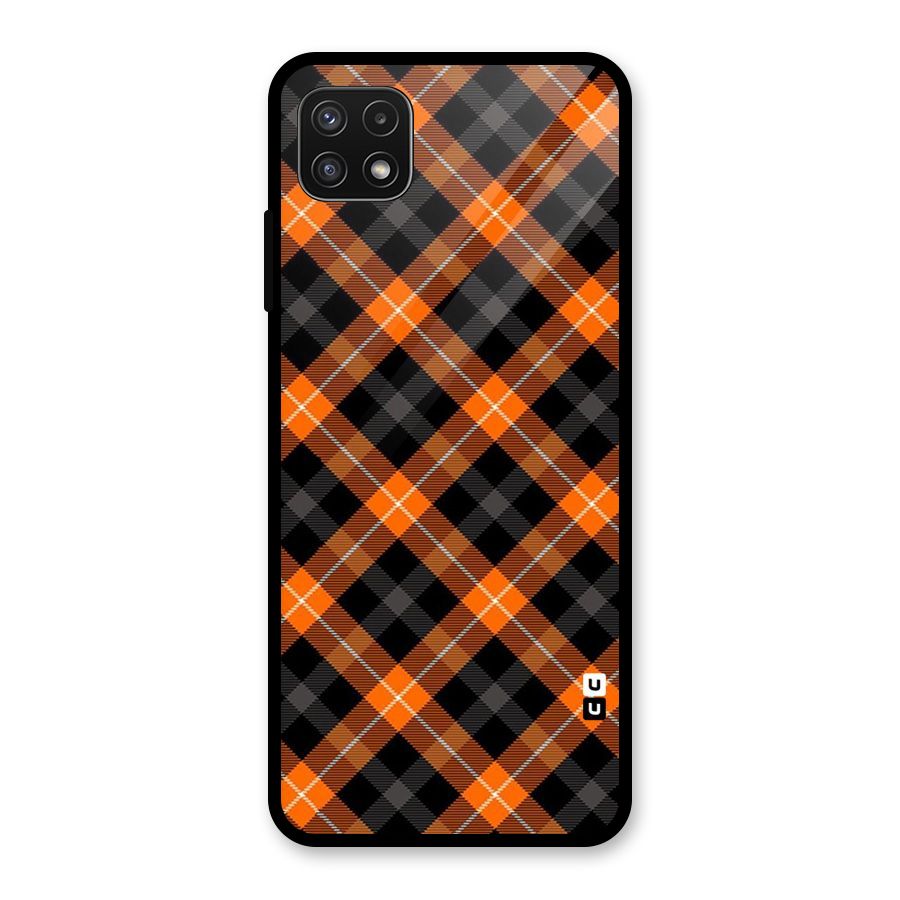 Best Textile Pattern Glass Back Case for Galaxy A22 5G
