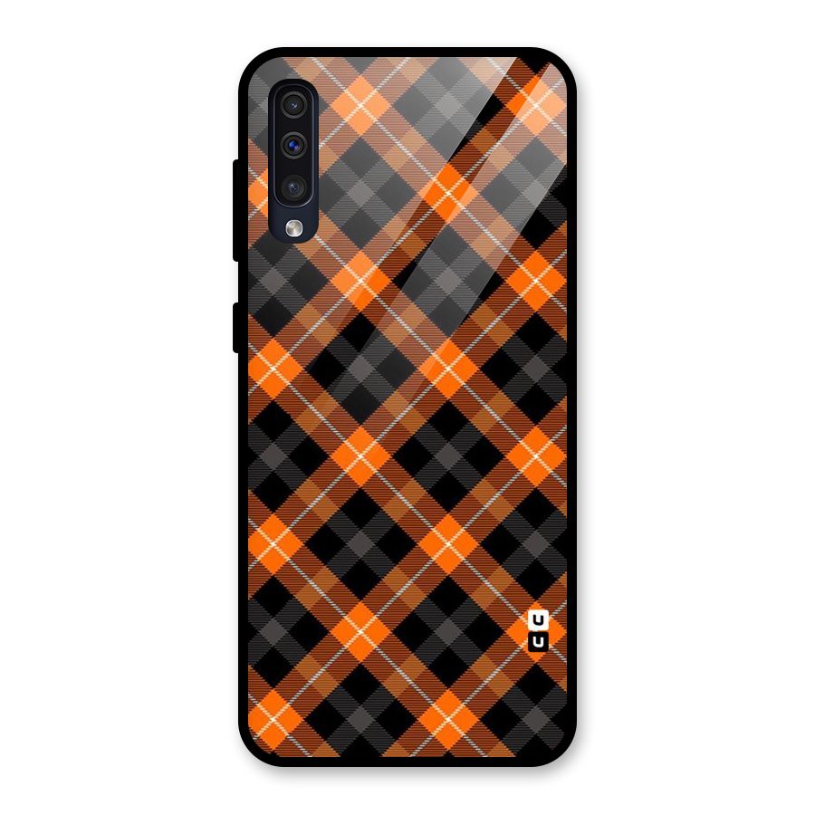 Best Textile Pattern Glass Back Case for Galaxy A50s