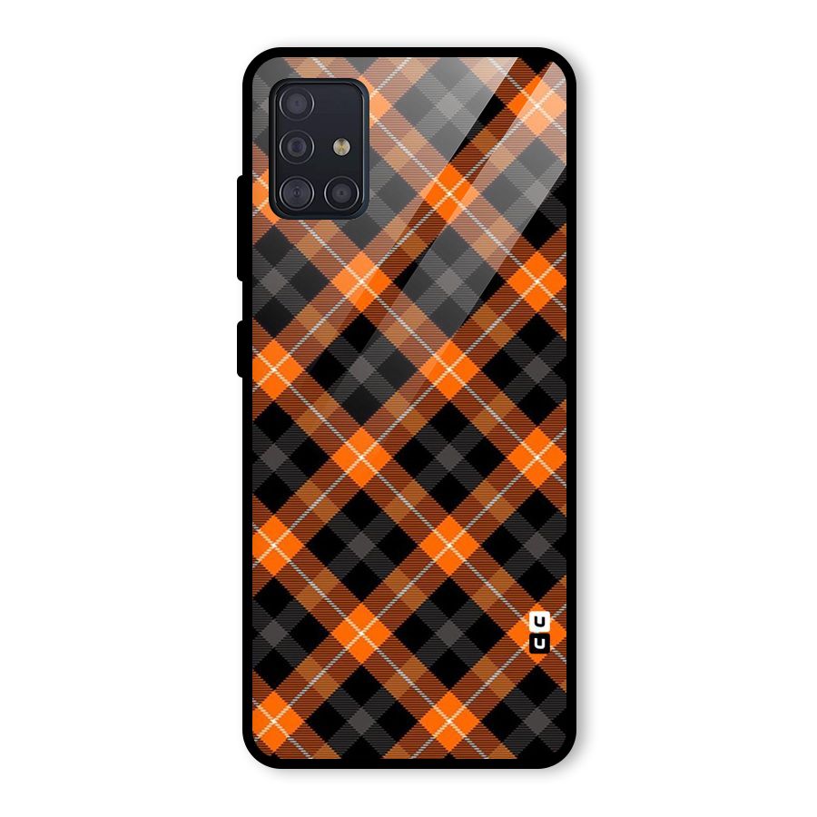 Best Textile Pattern Glass Back Case for Galaxy A51