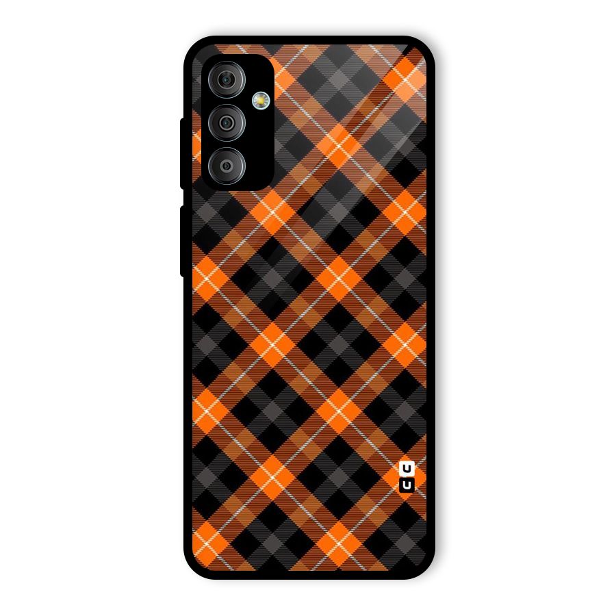Best Textile Pattern Glass Back Case for Galaxy F23