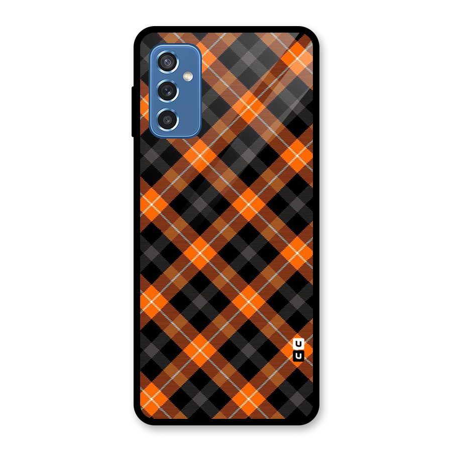 Best Textile Pattern Glass Back Case for Galaxy M52 5G
