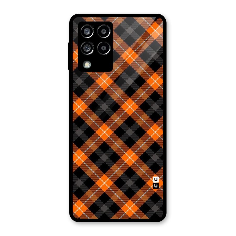 Best Textile Pattern Glass Back Case for Galaxy M53 5G