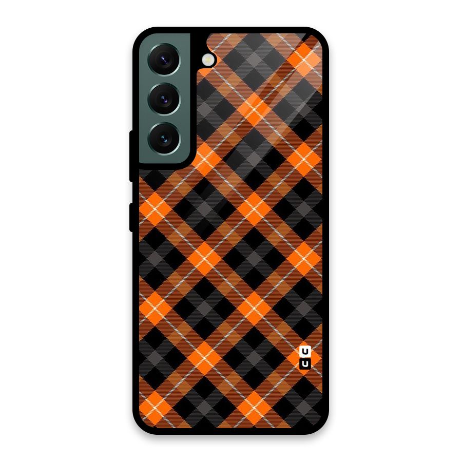 Best Textile Pattern Glass Back Case for Galaxy S22 5G