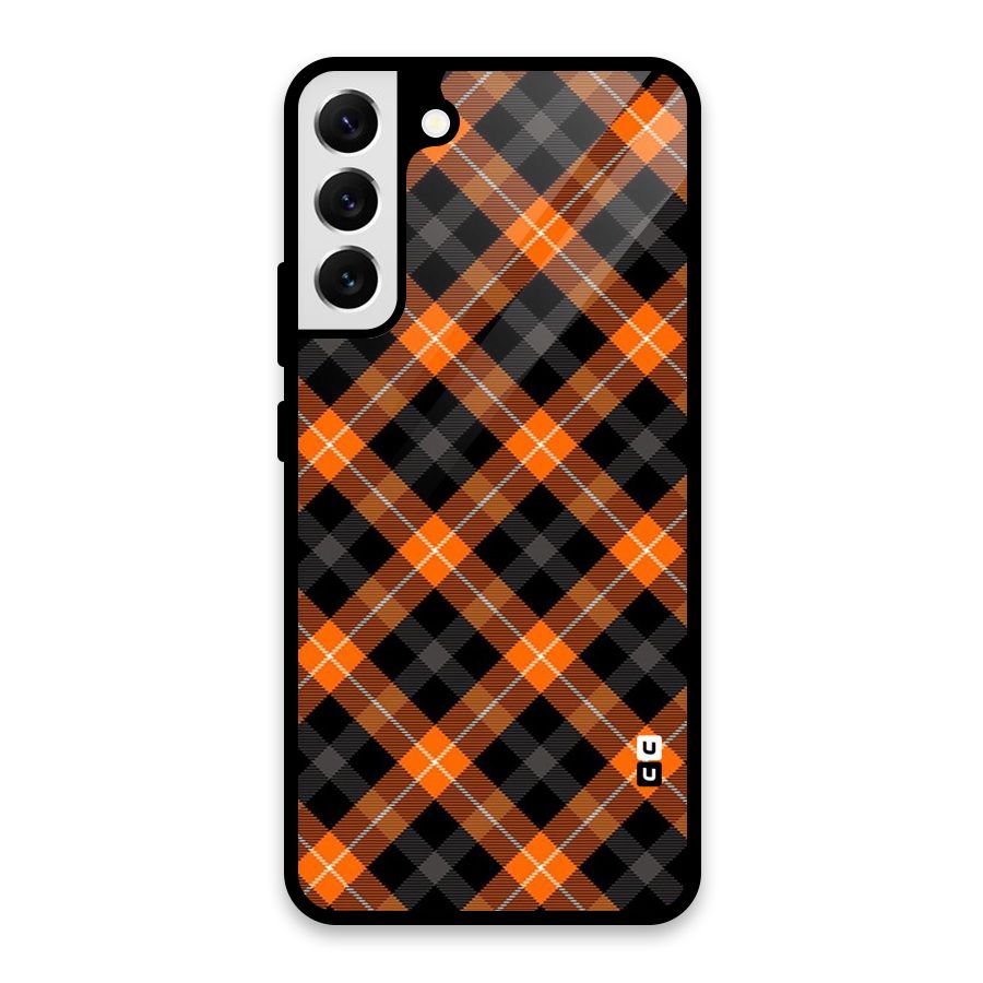 Best Textile Pattern Glass Back Case for Galaxy S22 Plus 5G