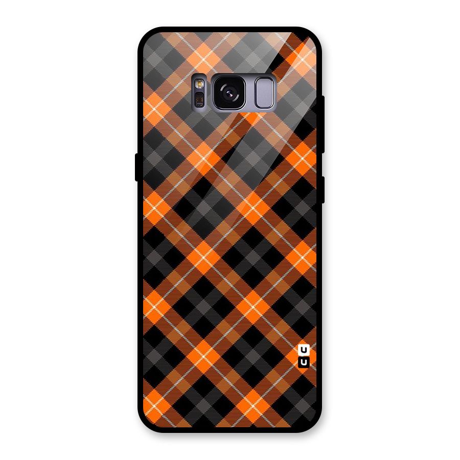 Best Textile Pattern Glass Back Case for Galaxy S8