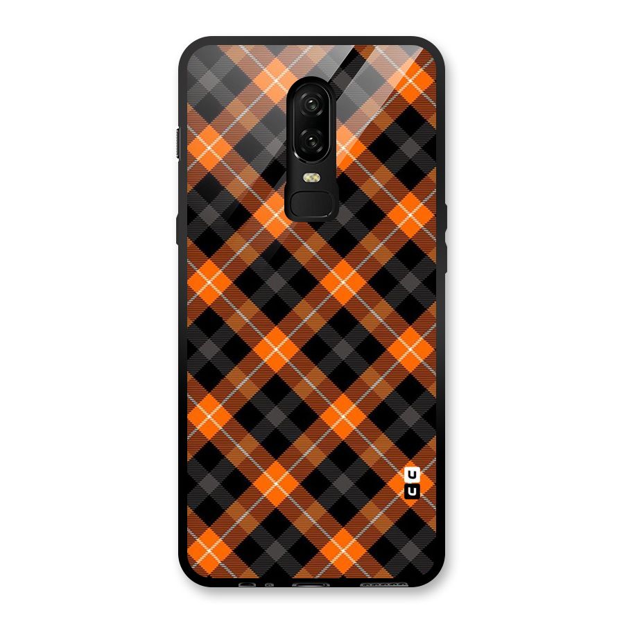 Best Textile Pattern Glass Back Case for OnePlus 6