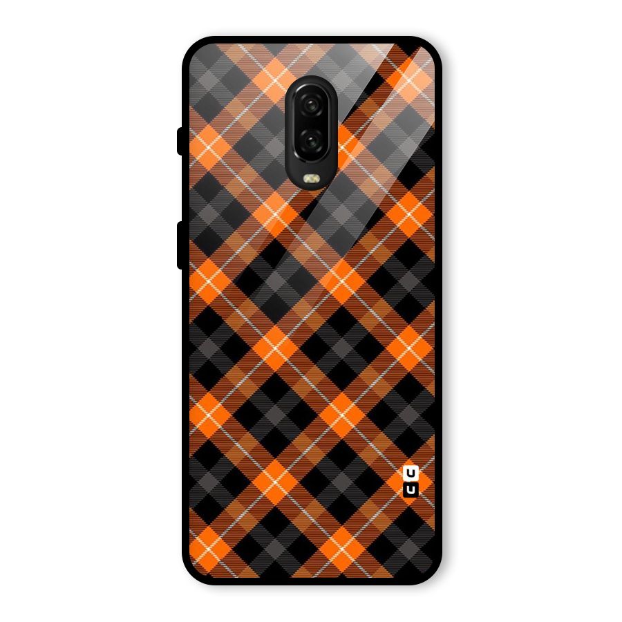 Best Textile Pattern Glass Back Case for OnePlus 6T