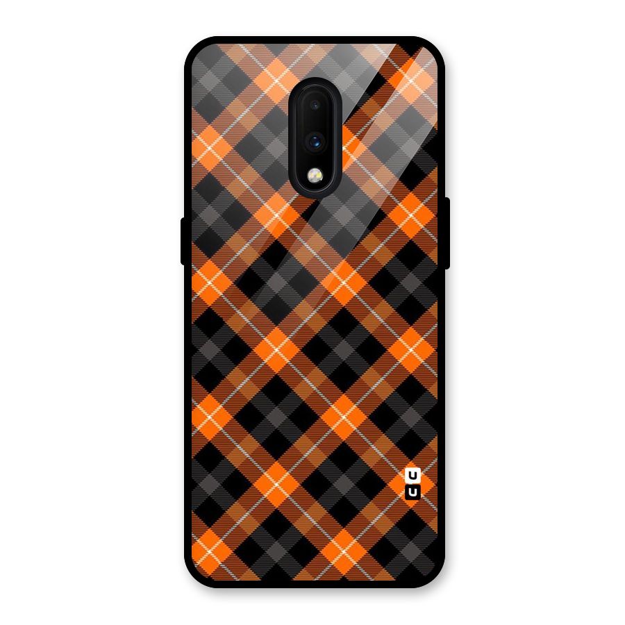 Best Textile Pattern Glass Back Case for OnePlus 7