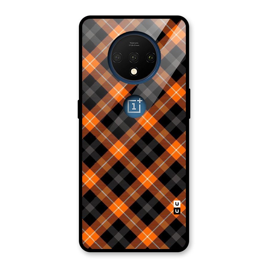 Best Textile Pattern Glass Back Case for OnePlus 7T