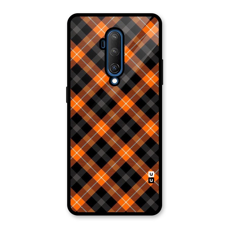 Best Textile Pattern Glass Back Case for OnePlus 7T Pro