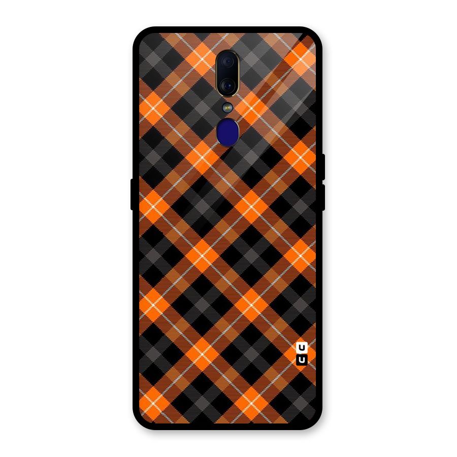 Best Textile Pattern Glass Back Case for Oppo F11