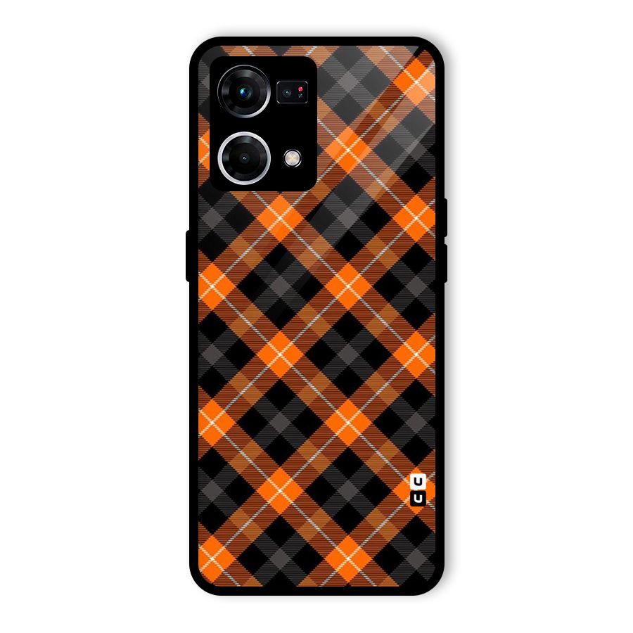Best Textile Pattern Glass Back Case for Oppo F21 Pro 4G