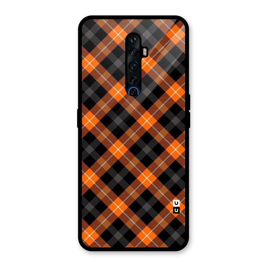 Best Textile Pattern Glass Back Case for Oppo Reno2 F