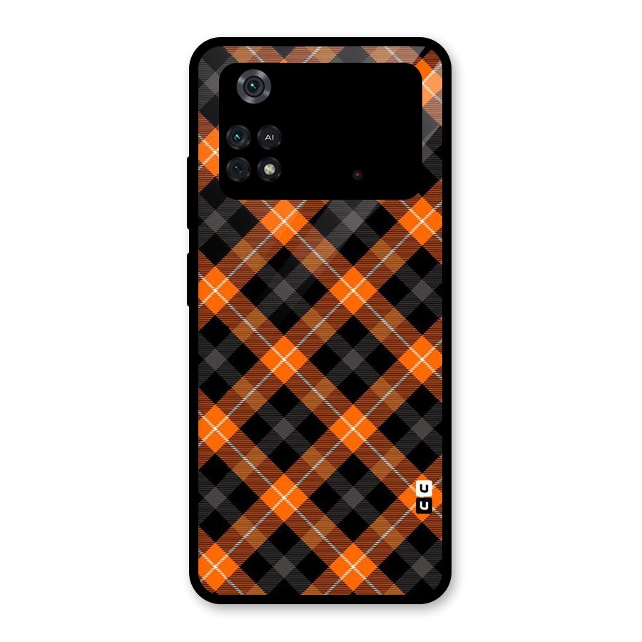 Best Textile Pattern Glass Back Case for Poco M4 Pro 4G