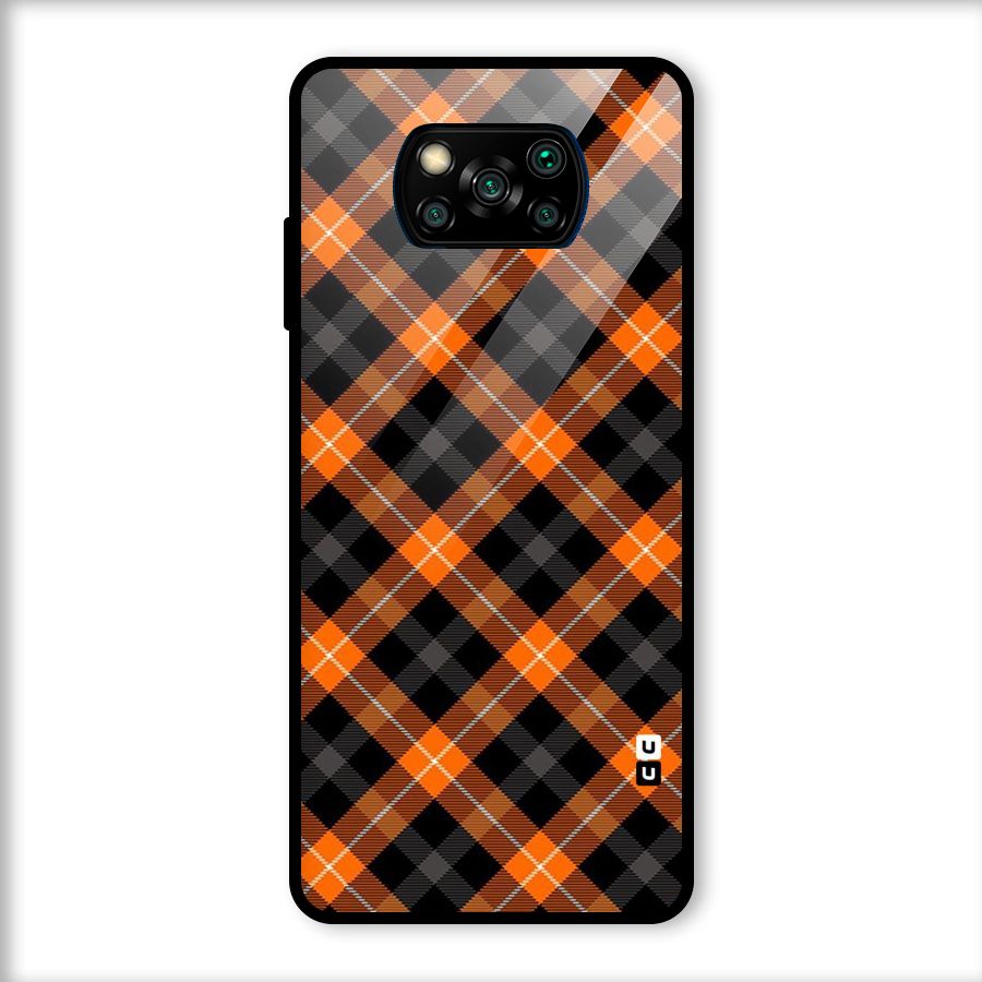 Best Textile Pattern Glass Back Case for Poco X3