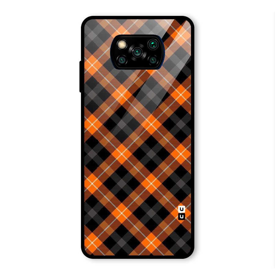 Best Textile Pattern Glass Back Case for Poco X3 Pro