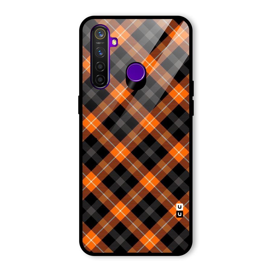 Best Textile Pattern Glass Back Case for Realme 5 Pro