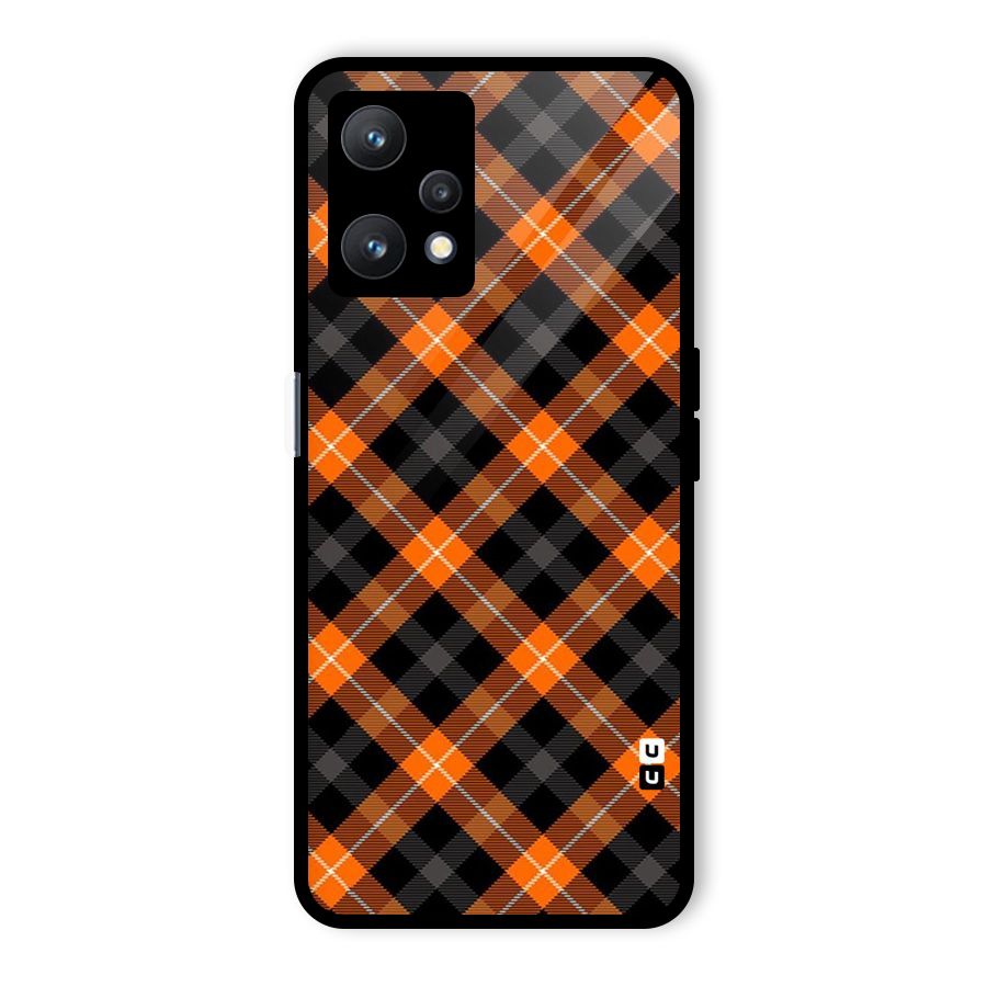 Best Textile Pattern Glass Back Case for Realme 9 Pro 5G